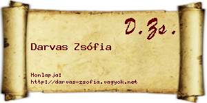 Darvas Zsófia névjegykártya